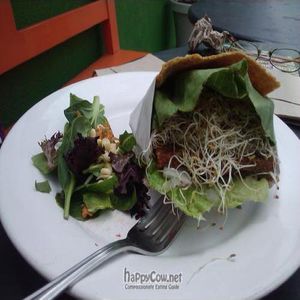 Autumn Harvest Burger at Leaf Organics in Los Angeles