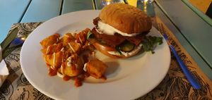 Movie was shit... burger was lit... at Vegan Food Heaven in Barcelona