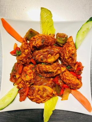 Chilli momo at Vegan Food Heaven in Barcelona