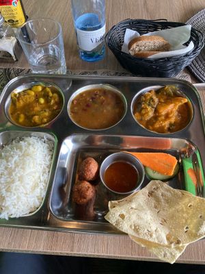 Thali at Vegan Food Heaven in Barcelona
