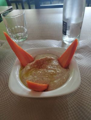 Hummus. at Vegan Food Heaven in Barcelona