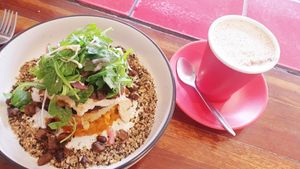 Mushrooms done 3 ways delish! & chai at Home Grown on Piper in Kyneton
