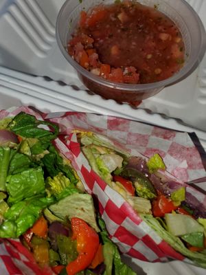 Vegan Wrap and Salsa at Skee's Busy Bee in Belvidere