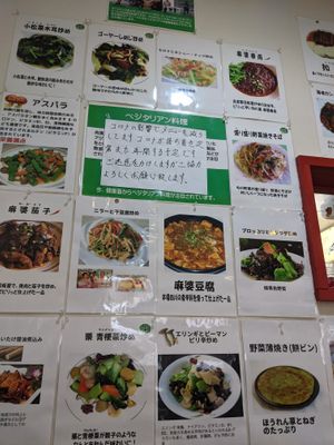 Vegan vegetarian menu at Takamiya Hanten in Fukuoka