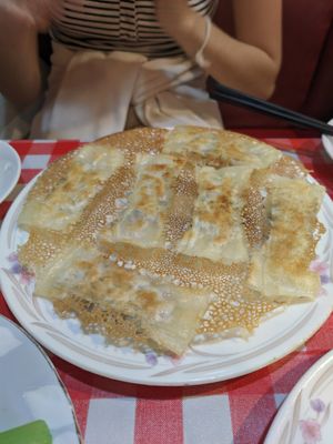 Vegetable gyozas at Takamiya Hanten in Fukuoka