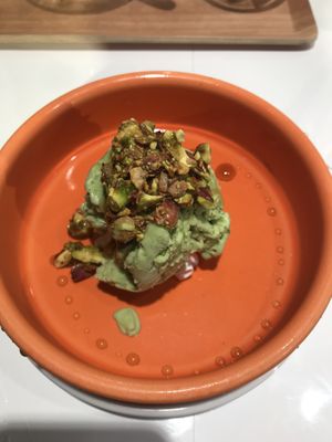 Pistachio ice cream  at The Vegetarian Butcher Ikebukuro in Tokyo