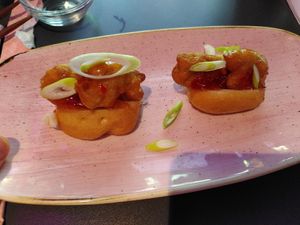 Bun fried Heura...very tasty!!! at Miss Sushi in Alcala De Henares
