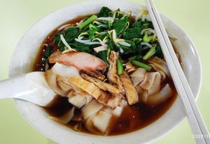Lor Mee (Kway Teow version) with added veggies at Shan Yuan 善缘素食 in Central Singapore