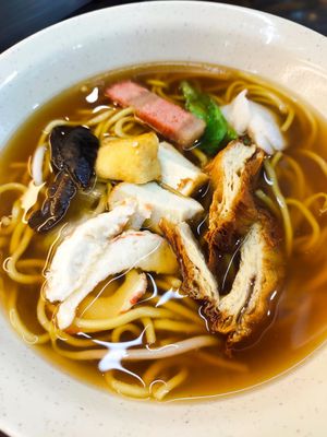 Prawn noodles $3 at Shan Yuan 善缘素食 in Central Singapore