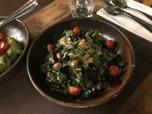 Veganized Beet Salad (ordered without cheese) at Ejona in Tirana