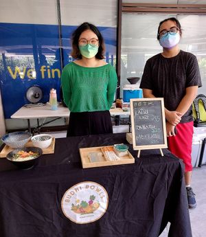Budhi bowl stall and friendly owners at Budhi Bowls - Cloud Kitchen in Makati