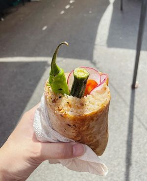 Sinigang burrito 😋 (You can find their stall at Legaspi Sunday Market) at Budhi Bowls - Cloud Kitchen in Makati