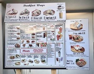 Drive-thru menu at El Torazo in Bellflower