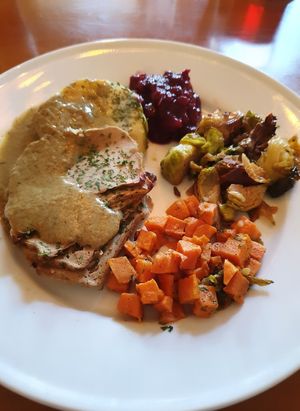 Prime Roots Thanksgiving meal, turkey from koji  at Prime Roots in San Francisco