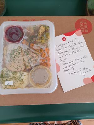 Delivery with a nice card  at Prime Roots in San Francisco