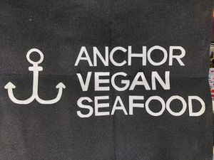 Sign at Anchor Vegan Seafood - Food Truck in Mexico City