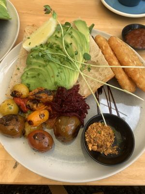 A beautiful breakfast.   at Mockingbird Cafe in Kingscliff
