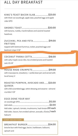 The vegan breakfast option at Thirty Three Cups in Ulverstone