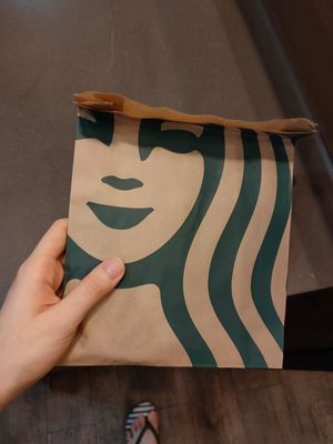 Vegan chocolate chip cookie (heated in microwave) at Starbucks in Jakarta