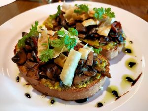 Mushroom Bruschetta at Acta Brasserie in Jakarta