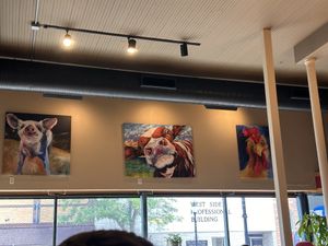 Lovely local art  at get REAL cafe in Sturgeon Bay