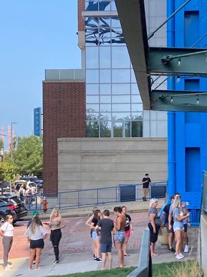 Waiting in line, Sunday morning  at 27 Club Coffee in Cleveland