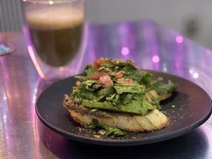 Avocado toast  at 27 Club Coffee in Cleveland