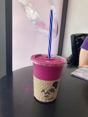 Hot pink smoothie  at 27 Club Coffee in Cleveland