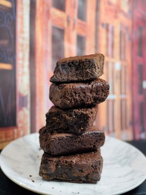 Brownies are chewy and to die for
All made from scratch.  Completely Vegan and gluten free at Moo-Over in Columbia City