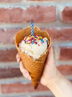 It's your birthday, you get a candle on your ice creme.
All made from scratch.  Completely Vegan and gluten free at Moo-Over in Columbia City