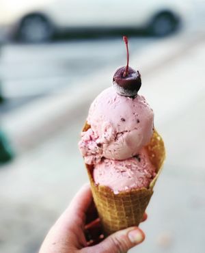 Cherry ice crème  at Moo-Over in Columbia City