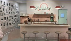 A fun old fashioned soda fountain look at Freshie's Ice Cream in Lexington