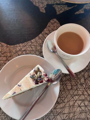 Carrot cake and a cuppa with oat milk!   at Lounges - Sentado Lounge in Sittingbourne