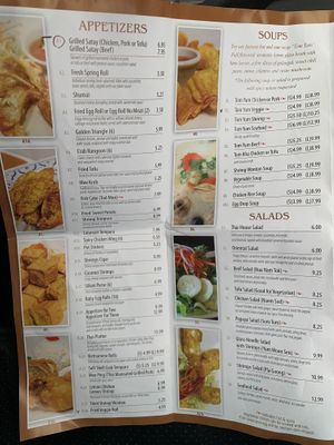 Menu at Taste of Thai in Hoffman Estates