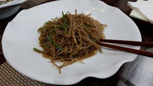 Course C - 2nd course: Japchae with burdock root 우엉잡채 at Temple Food Doban - 사찰음식도반 | in Seoul