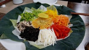 Course C - 4th course: Lotus Gujeolpan 연꽃구절판 at Temple Food Doban - 사찰음식도반 | in Seoul