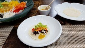 Course C - 4th course: Lotus Gujeolpan 연꽃구절판 at Temple Food Doban - 사찰음식도반 | in Seoul