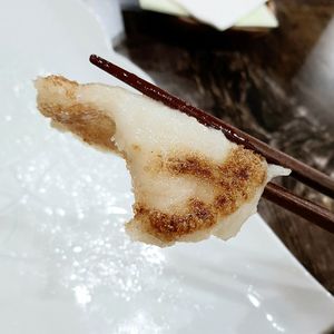 Peanut rice pancakes 땅콩전 - close-up at Temple Food Doban - 사찰음식도반 | in Seoul