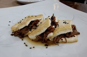 Course C - 8th course: Golden enoki-stuffed tofu 황금팽이버섯두부 at Temple Food Doban - 사찰음식도반 | in Seoul