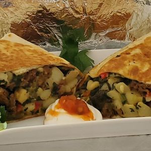 Vegan burrito at JMT Vegan Eats in Virginia Beach