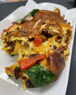 Vegan Sausage Omelet  at JMT Vegan Eats in Virginia Beach