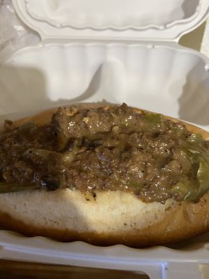 Vegan Philly cheesesteak  at JMT Vegan Eats in Virginia Beach