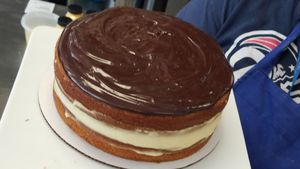 Boston cream cake at JMT Vegan Eats in Virginia Beach
