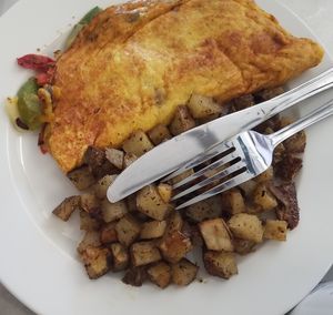 Loaded omelette and hash browns. at JMT Vegan Eats in Virginia Beach