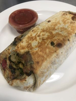Sausage Burrito at JMT Vegan Eats in Virginia Beach