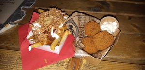Loaded Fries and bitterballen at Vegansa Catering  in Kortemark