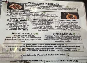 Also vegan monthly specials on main menu   at No Filter Coffee in Lytham St Annes