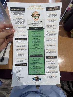 Breakfast Menu  at Cheezy Vegan in Woodlyn