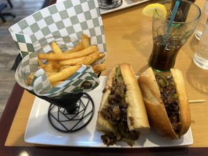 Beyond cheese steak  at Cheezy Vegan in Woodlyn