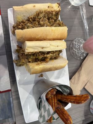 seitan philly cheesesteak  at Cheezy Vegan in Woodlyn